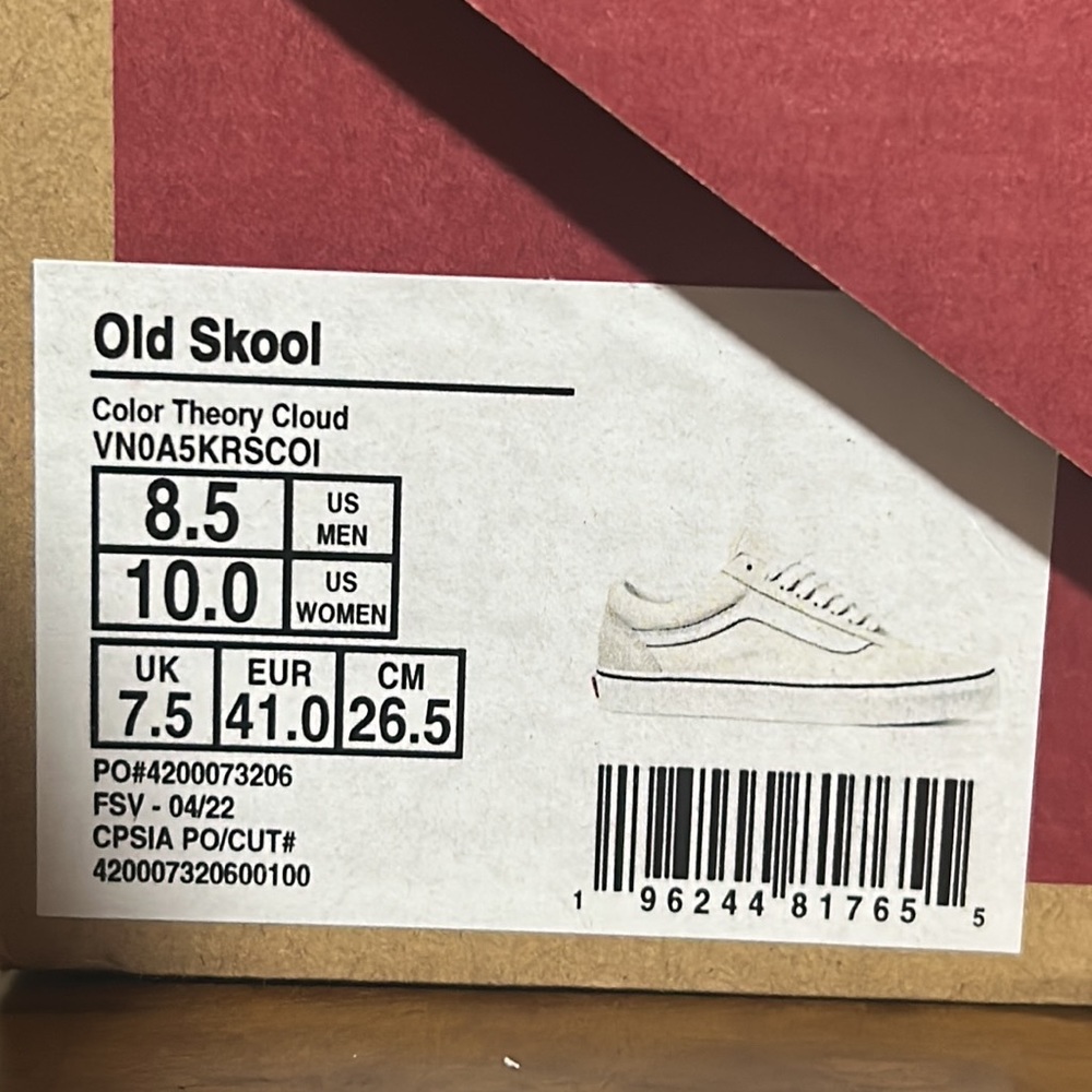 Old SKOOL VANS- Theory Cloud - Brand new Never Worn - Picture 8 of 8